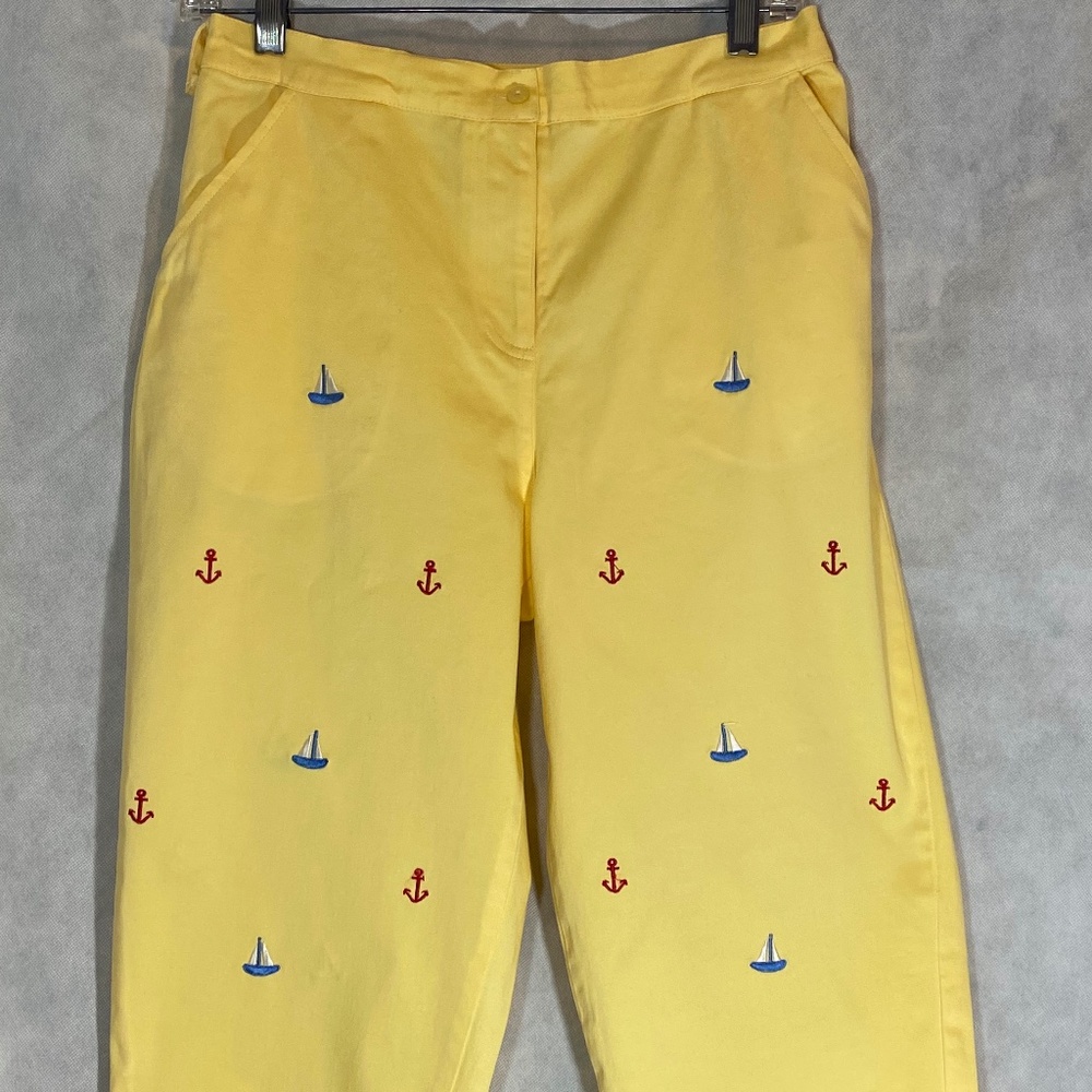 Moka Sport Capris Cropped Pants Yellow Size 8